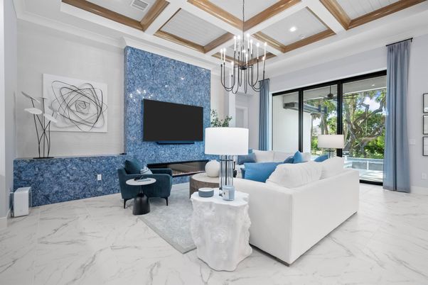 Chandelier, Interior, Living room, Marble, Pendant Lights, Recessed Lighting