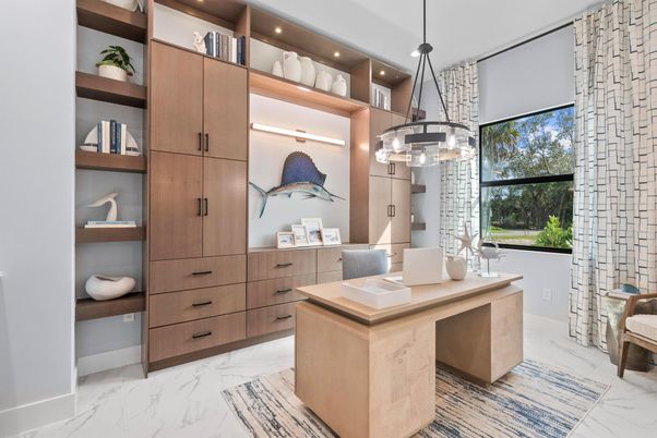 Bathroom, Home Office, Interior, Marble, Pendant Lights, Recessed Lighting