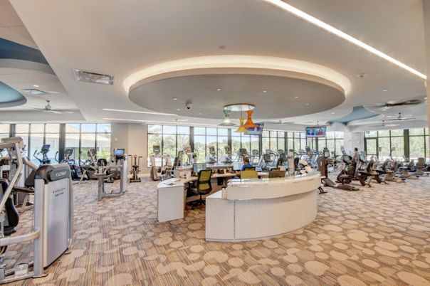 Fitness Equipment, Gym, Interior, Recessed Lighting