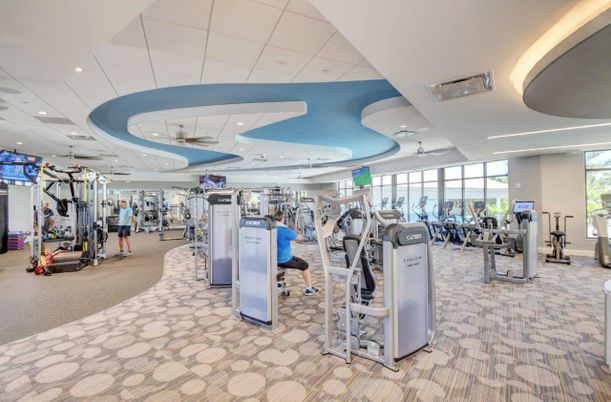 Fitness Equipment, Gym, Interior, Recessed Lighting
