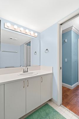 Bathroom, Dual Sink Vanities, Interior, Wood Texture Flooring
