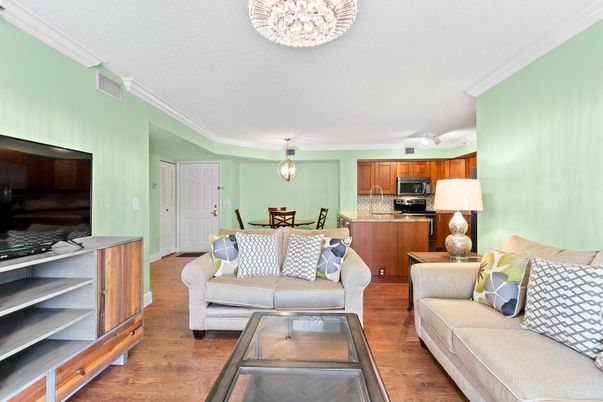 Dining room, Interior, Living room, Pendant Lights, Wood Texture Flooring