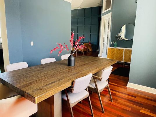 Dining room, Interior, Wood Texture Flooring