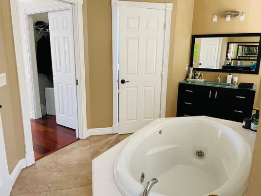 Bathroom, Interior, Wood Texture Flooring