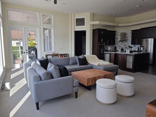 Interior, Kitchen, Living room, Recessed Lighting, Stainless Steel Appliances