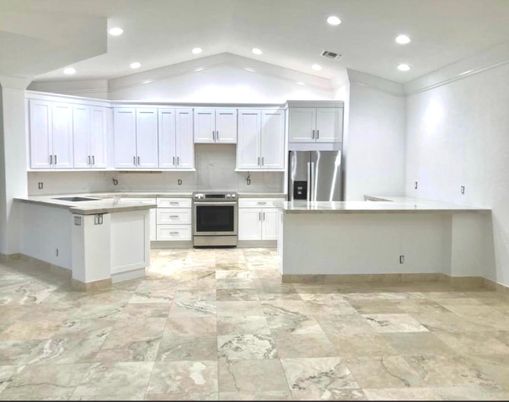 Interior, Kitchen, Recessed Lighting, Stainless Steel Appliances