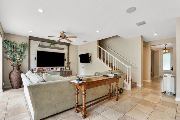 Interior, Living room, Recessed Lighting
