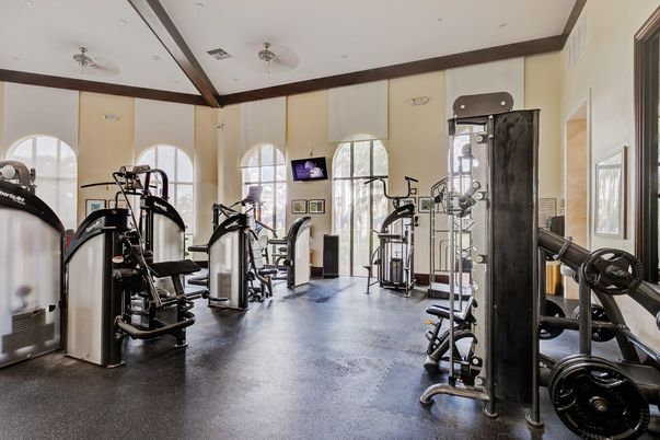 Fitness Equipment, Gym, Interior, Recessed Lighting