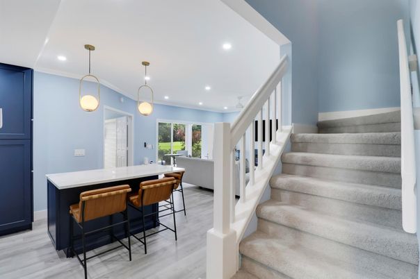 Interior, Pendant Lights, Recessed Lighting, Wood Texture Flooring