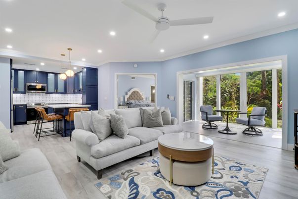 Dining room, Interior, Kitchen, Living room, Pendant Lights, Recessed Lighting, Wood Texture Flooring