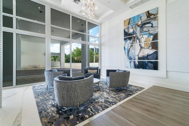 Interior, Living room, Marble, Pendant Lights, Recessed Lighting, Wood Texture Flooring