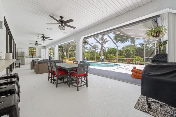 Dining room, Glass Ceilings, Interior, Pool, Sun Room