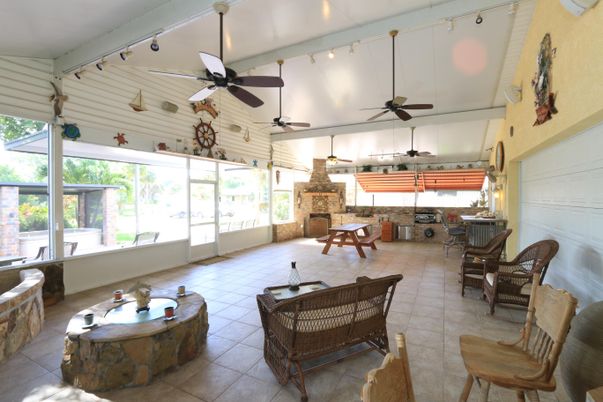 Fireplace, Interior, Sun Room