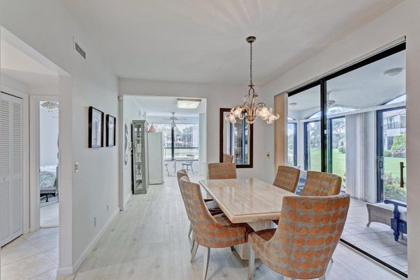 Chandelier, Dining room, Interior, Pendant Lights, Wood Texture Flooring