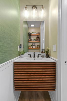 Bathroom, Interior, Wood Texture Flooring