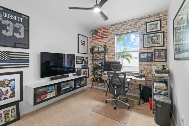 Home Office, Interior, Stone Walls