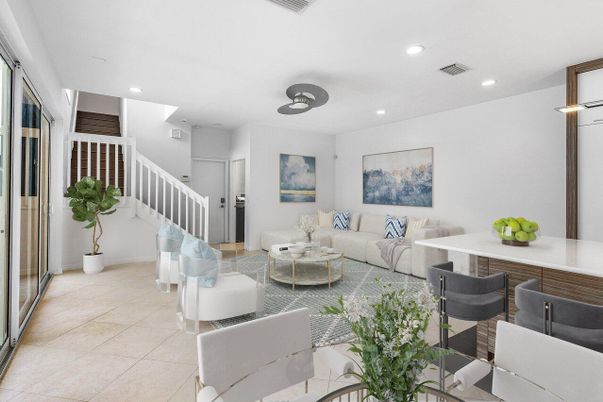 Dining room, Interior, Living room, Recessed Lighting