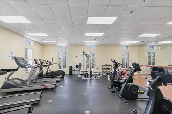 Fitness Equipment, Gym, Interior, Recessed Lighting