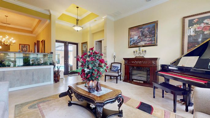 Chandelier, Interior, Pendant Lights, Piano
