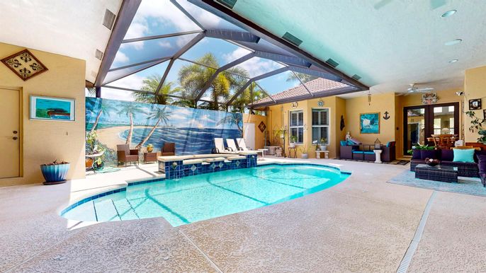 Glass Ceilings, Interior, Pool, Recessed Lighting, Sun Room