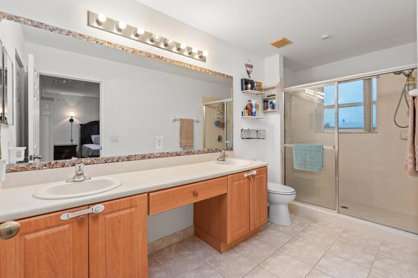 Bathroom, Dual Sink Vanities, Glass Shower, Interior