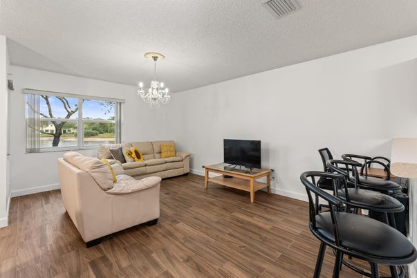 Chandelier, Interior, Living room, Wood Texture Flooring