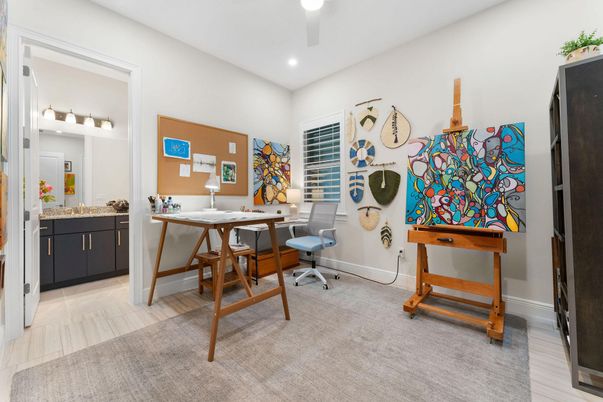 Home Office, Interior, Recessed Lighting