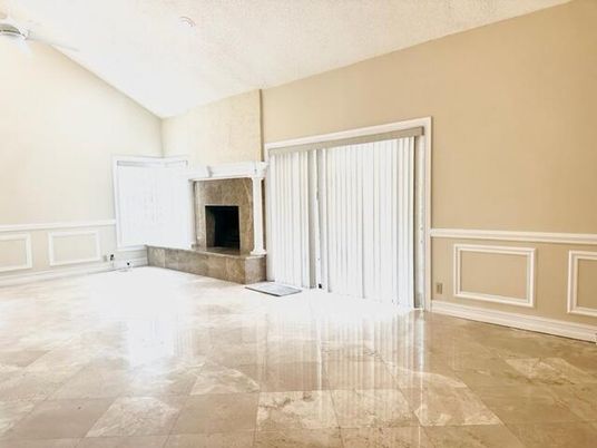 Empty room, Fireplace, Interior
