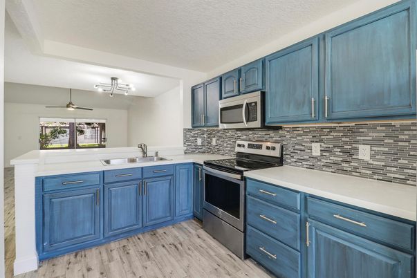 Interior, Kitchen, Wood Texture Flooring