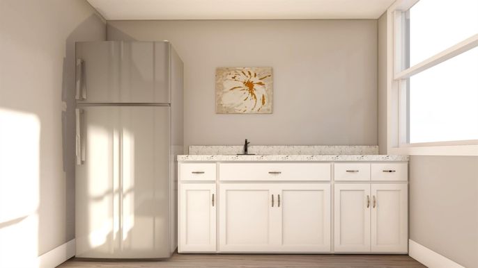 Interior, Kitchen, Wood Texture Flooring