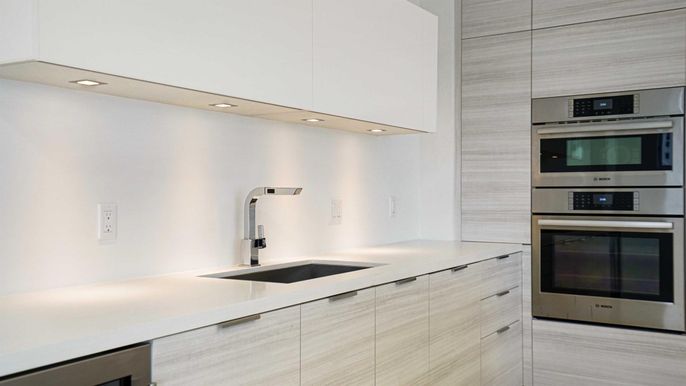 Interior, Kitchen, Recessed Lighting, Stainless Steel Appliances