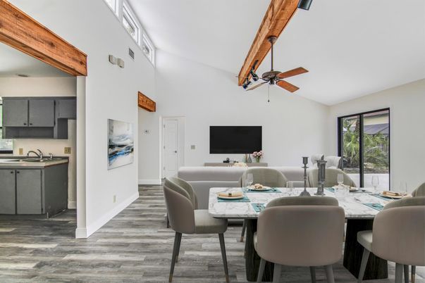 Dining room, Interior, Kitchen, Wood Texture Flooring