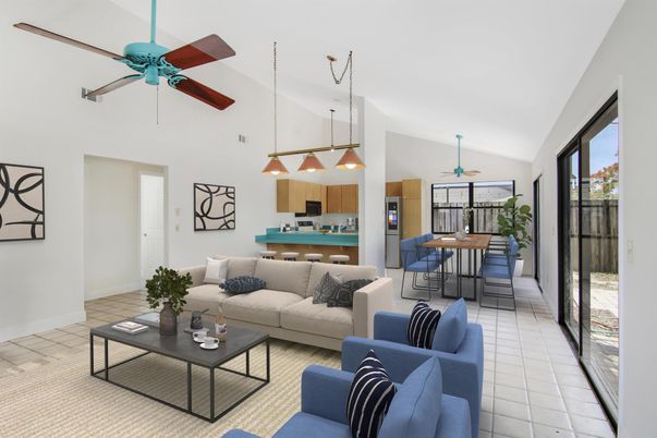 Dining room, Interior, Kitchen, Living room, Pendant Lights