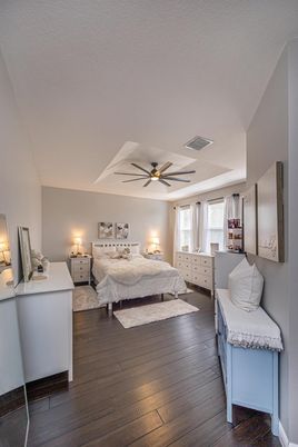 Bedroom, Interior, Wood Texture Flooring