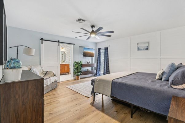 Bedroom, Interior, Wood Texture Flooring