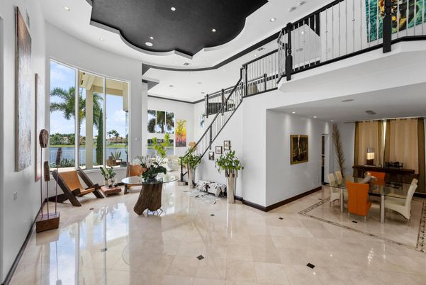 Dining room, Interior, Recessed Lighting, Water