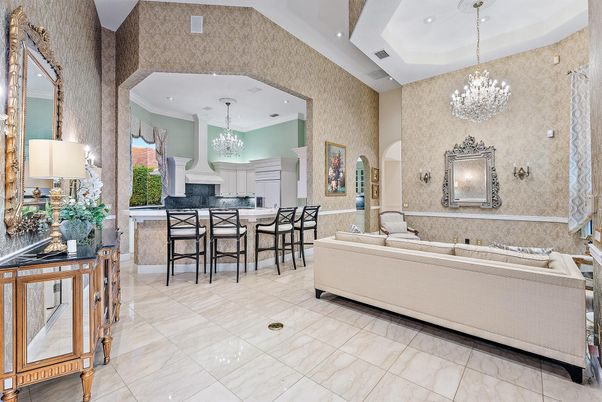 Chandelier, Dining room, Interior, Kitchen, Living room, Recessed Lighting