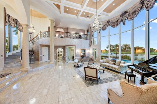 Chandelier, Interior, Living room, Marble, Piano, Recessed Lighting