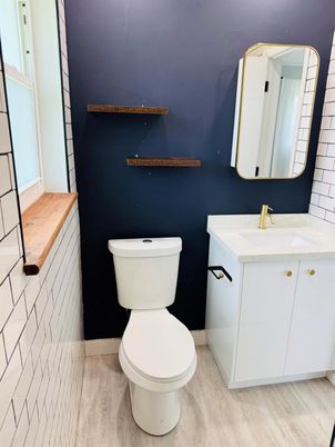 Bathroom, Interior, Wood Texture Flooring