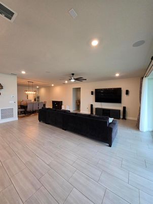 Dining room, Interior, Living room, Pendant Lights, Recessed Lighting