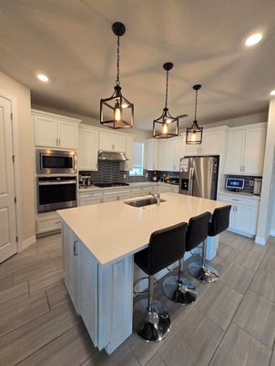 Interior, Kitchen, Pendant Lights, Recessed Lighting, Stainless Steel Appliances