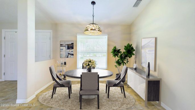 Dining room, Interior, Pendant Lights