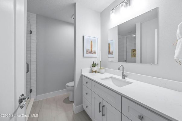 Bathroom, Dual Sink Vanities, Interior, Wood Texture Flooring
