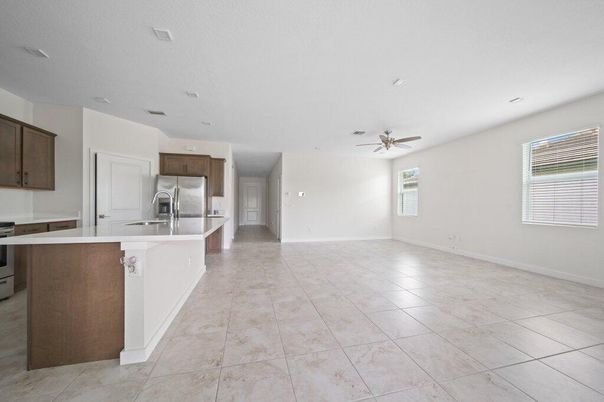 Empty room, Interior, Kitchen, Recessed Lighting