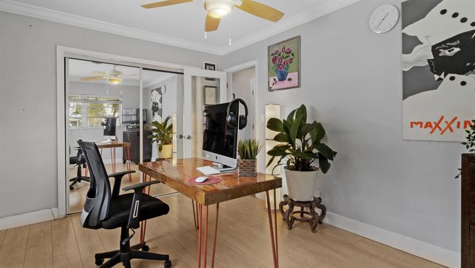 Home Office, Interior, Wood Texture Flooring
