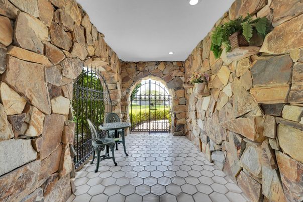 Interior, Recessed Lighting, Stone Walls