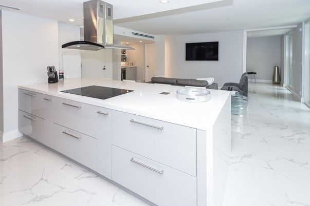 Interior, Kitchen, Marble, Recessed Lighting