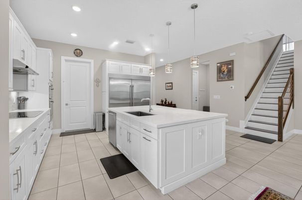 Interior, Kitchen, Pendant Lights, Recessed Lighting, Stainless Steel Appliances
