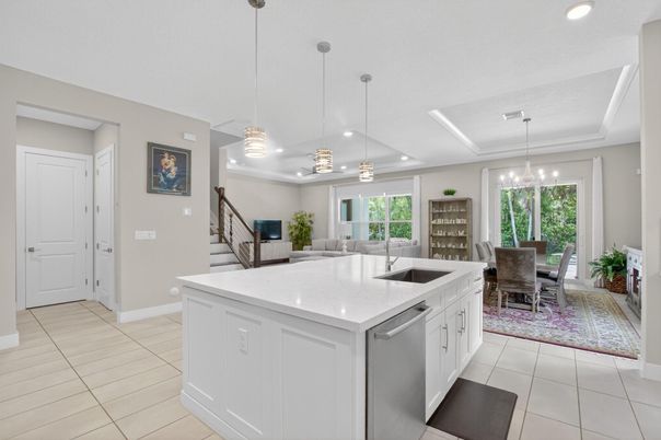 Dining room, Interior, Kitchen, Pendant Lights, Recessed Lighting