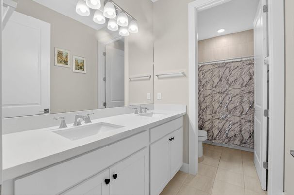 Bathroom, Dual Sink Vanities, Interior, Marble Walls, Recessed Lighting